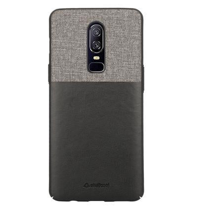 Elegent & Stylish PU Leather Back Case Cover for OnePlus 6 - Black