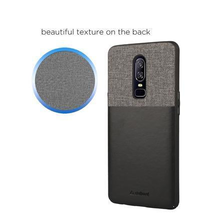 Elegent & Stylish PU Leather Back Case Cover for OnePlus 6 - Black