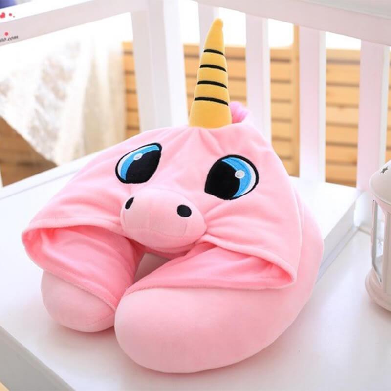 Unicorn Hoodie Neck Pillow