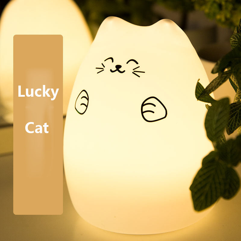 Cute Color Changing Cat Touch Lamp