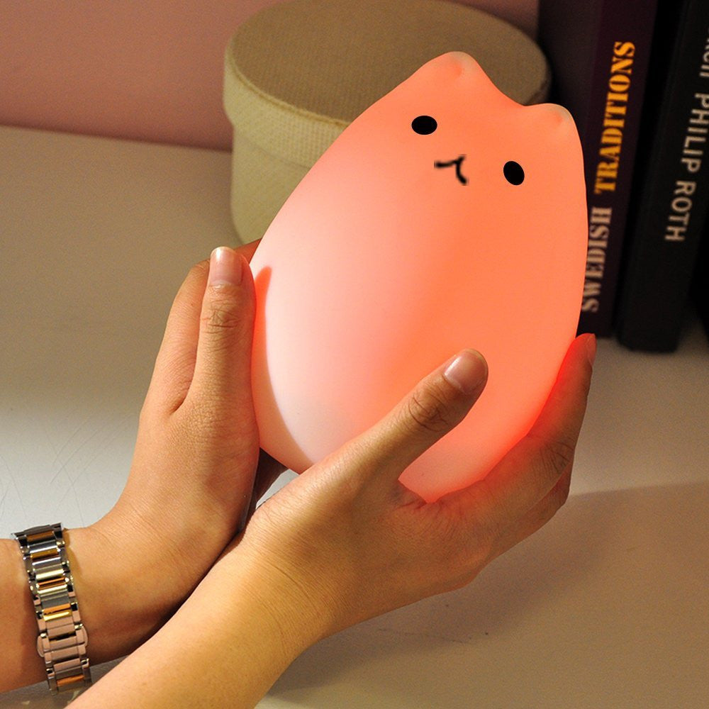 Cute Color Changing Cat Touch Lamp