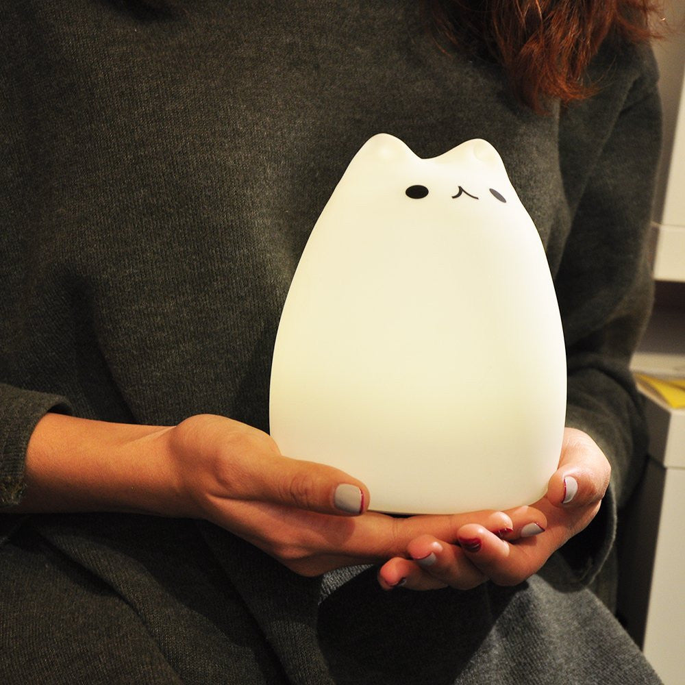 Cute Color Changing Cat Touch Lamp