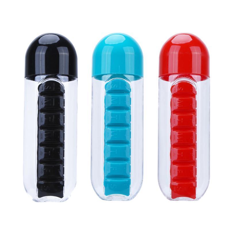 2 in 1 Pill Box Water Bottle