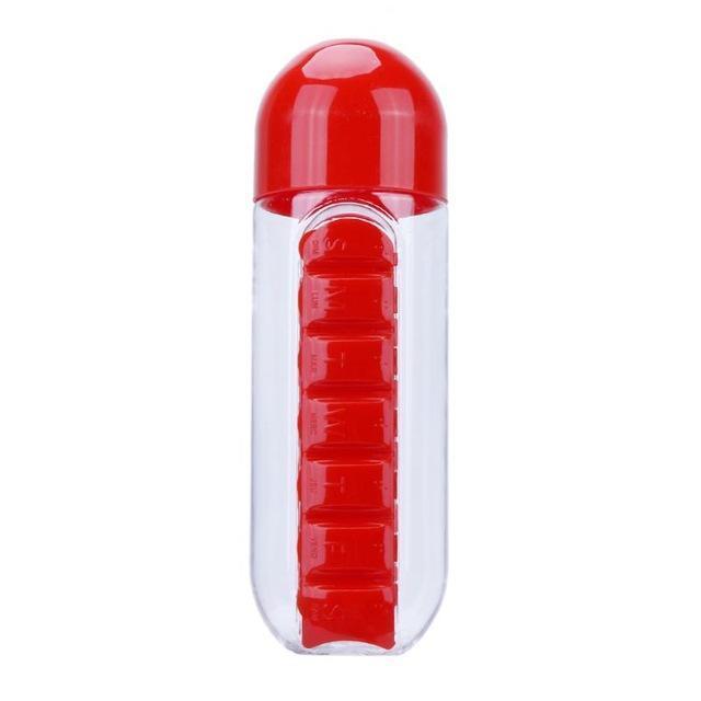 2 in 1 Pill Box Water Bottle