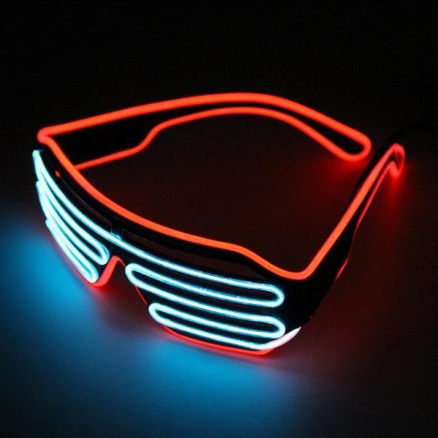 Double Color Glow LED Glasses